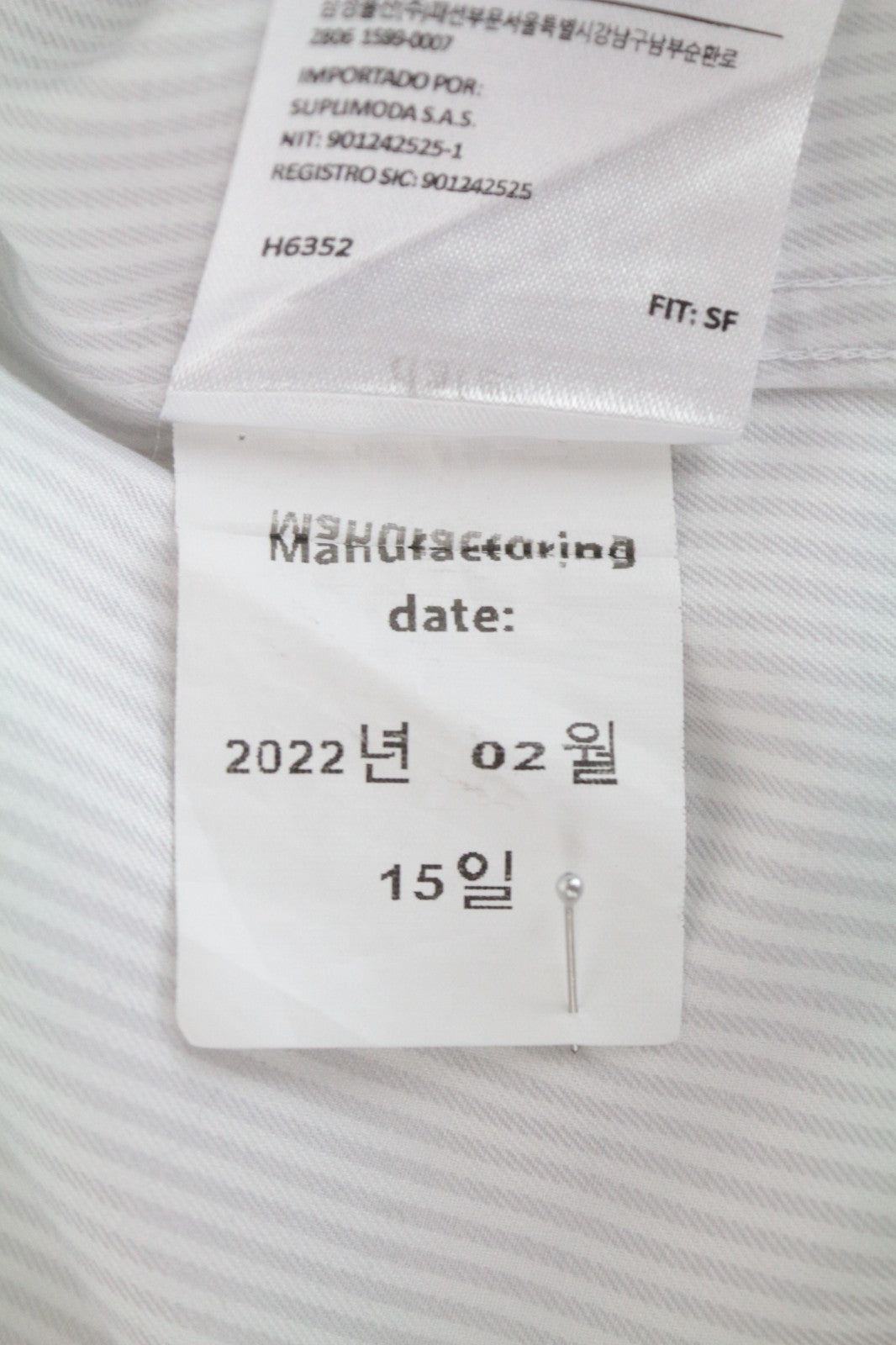 SUITSUPPLY Men's Formal Shirt 39/15.5 Traveller Grey Striped Slim Fit Melange