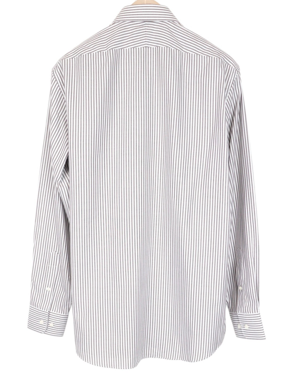 SUITSUPPLY Men's Formal Shirt 41/16 Traveller Slim Fit Brown Striped Melange