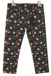 R13 Boy Straight Women Jeans 28 Lunar Petal Velveteen Floral Print Ankle FW25