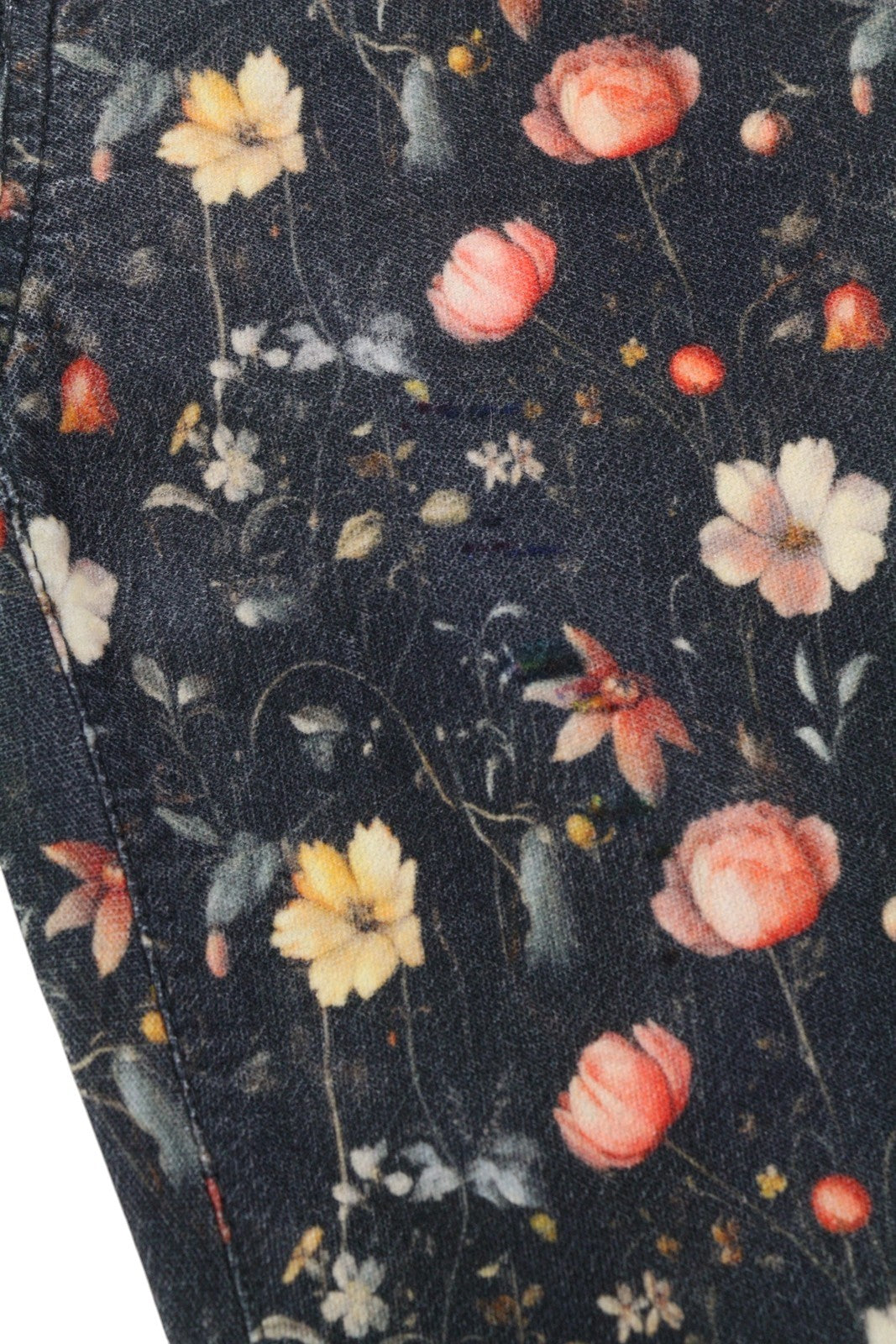 R13 Boy Straight Women Jeans 28 Lunar Petal Velveteen Floral Print Ankle FW25