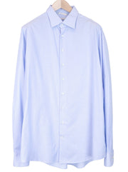 SUITSUPPLY Men's Formal Shirt 43L/17L Slim Fit Striped Light Blue Melange