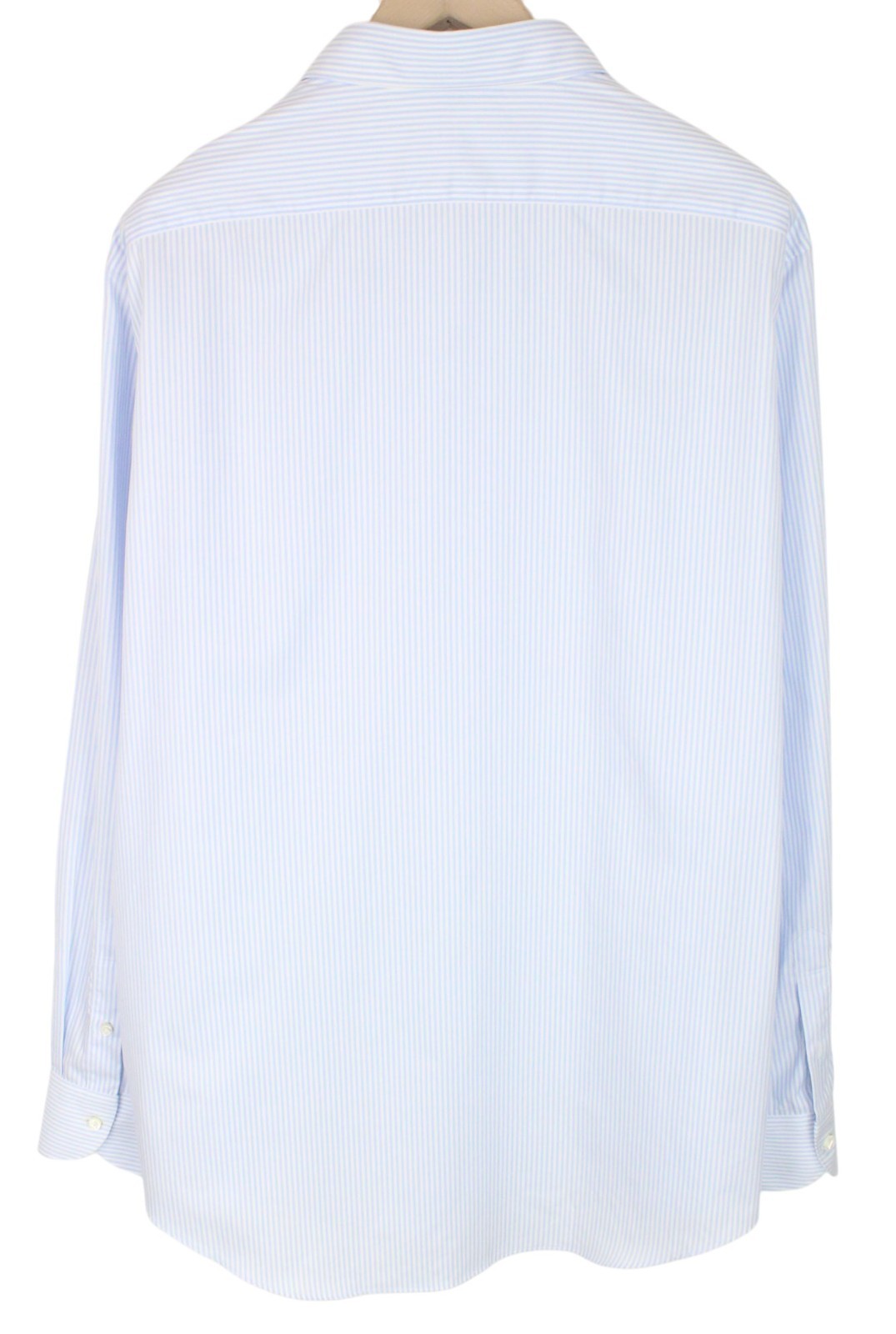 SUITSUPPLY Men's Formal Shirt 45/17.75 Slim Fit Light Blue Striped Melange