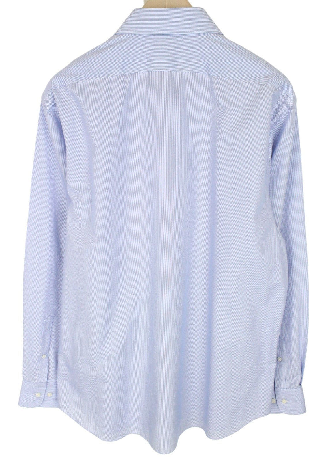 SUITSUPPLY Men's Formal Shirt 45/17.75 Extra Slim Blue Striped Melange Cutaway