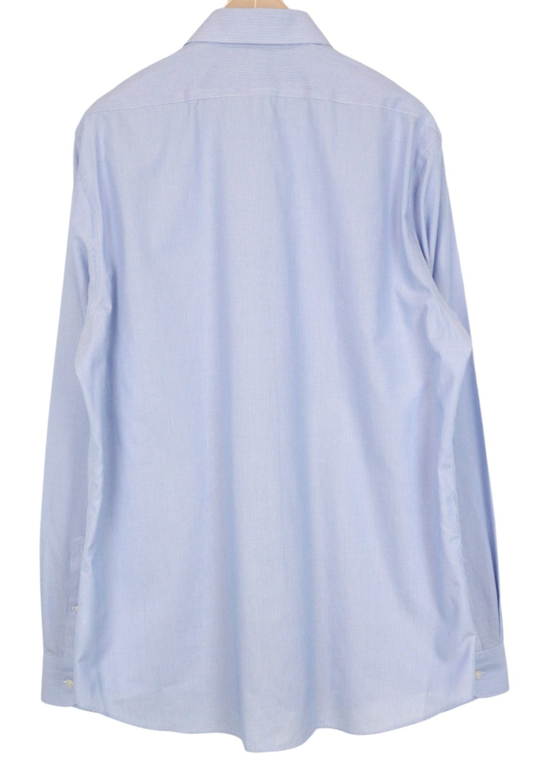 SUITSUPPLY Men's Formal Shirt 45-7/17.75L Blue Cotton Cutaway Collar Extra Slim