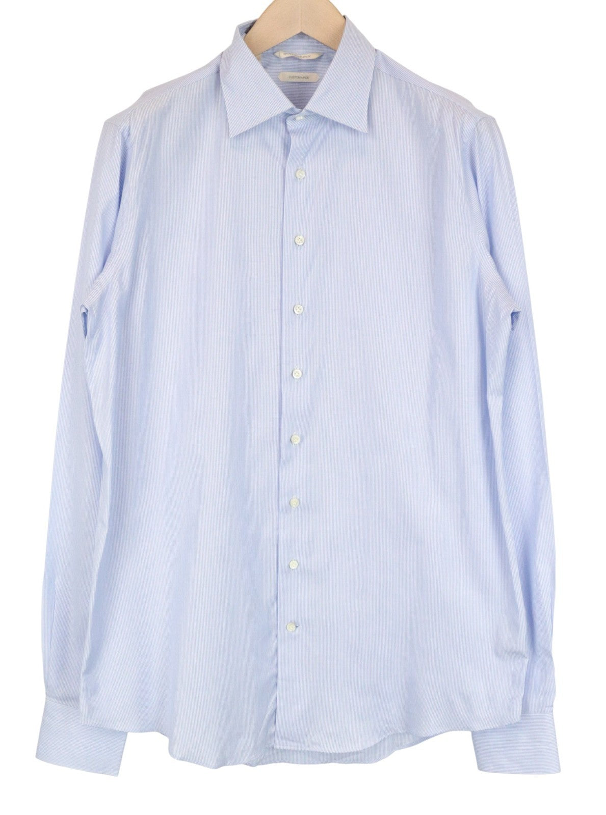 SUITSUPPLY Men's Formal Shirt 41L/16L Slim Blue Striped Pure Cotton Long Sleeve