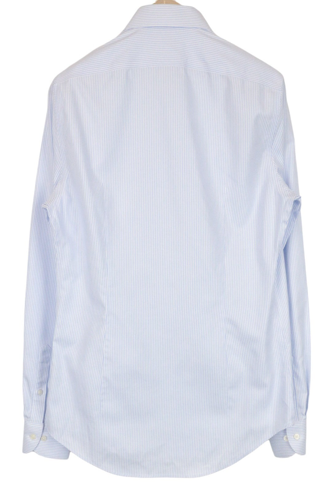 SUITSUPPLY Men's Formal Shirt 40L/15.75L Striped Blue Cotton Extra Slim Classic