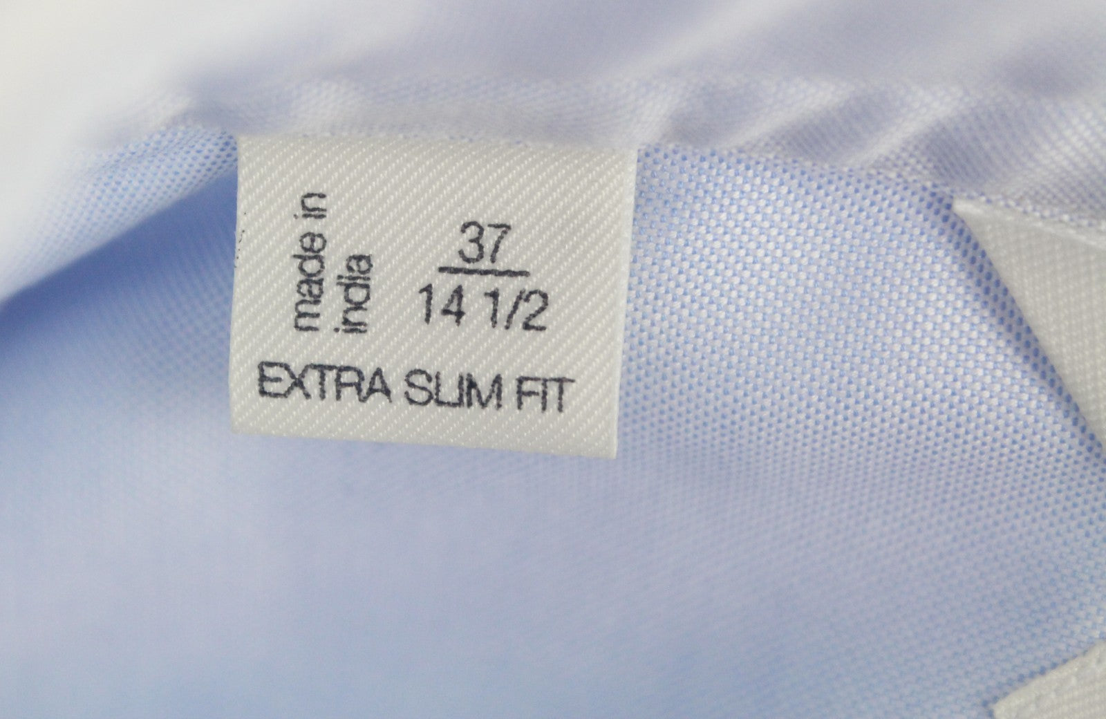 SUITSUPPLY Men's Formal Shirt 37/14.5 Blue Pure Cotton Cutaway Collar Extra Slim