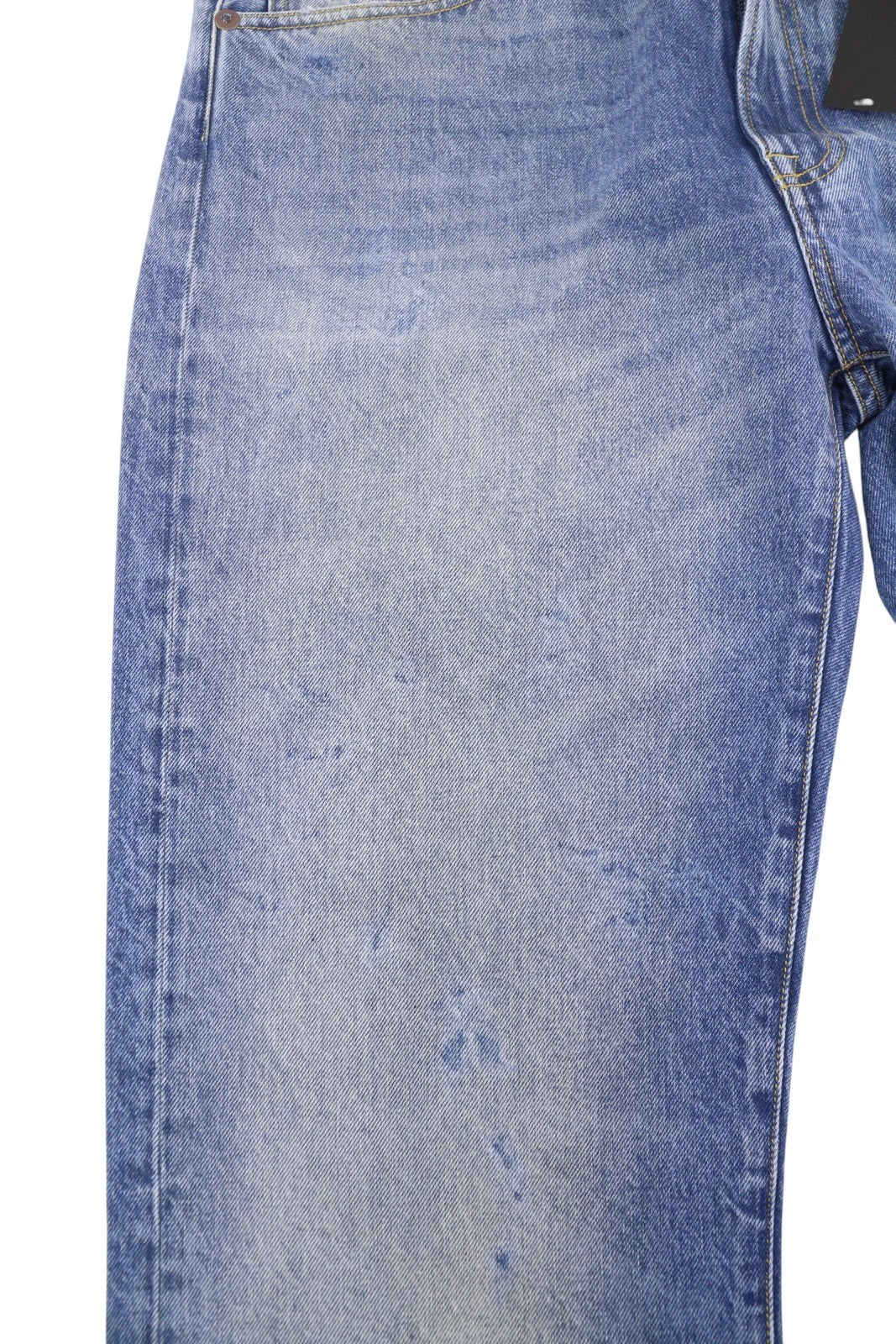 R13 Cuffed X-BF Women Jeans 29 Jasper Straight Whiskers Faded Blue Zip PF25