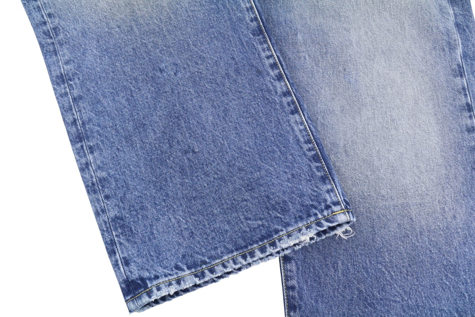 R13 Cuffed X-BF Women Jeans 29 Jasper Straight Whiskers Faded Blue Zip PF25