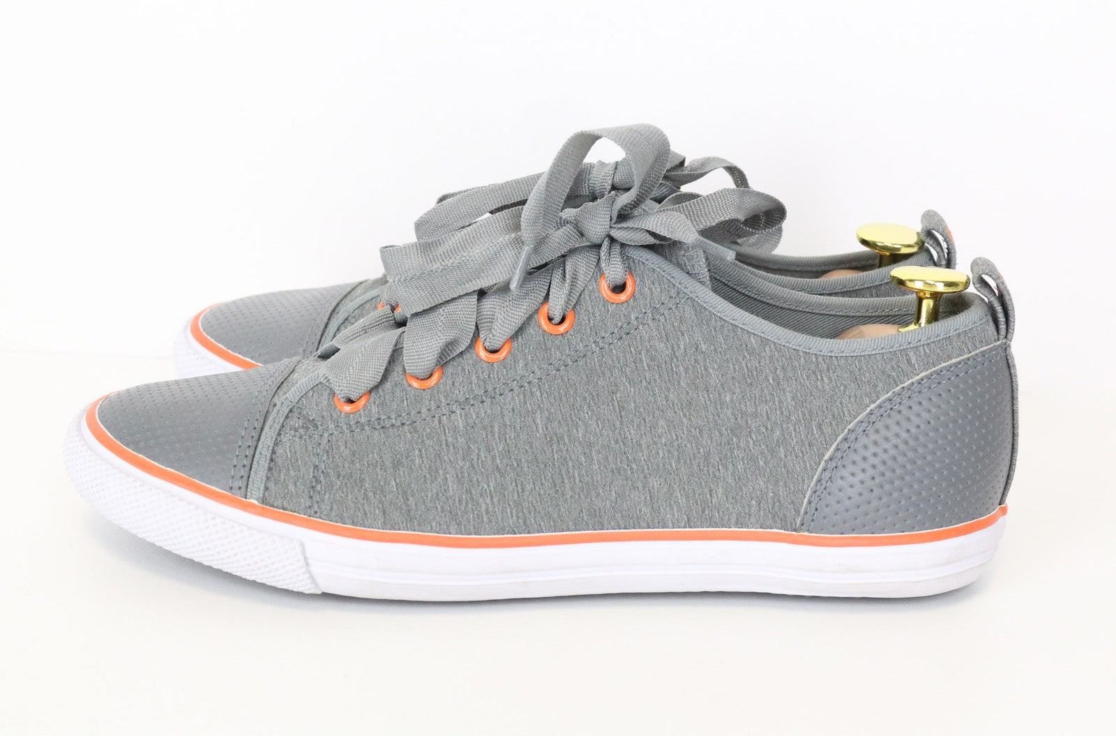 SWEATY BETTY Women's Sneakers UK6 Grey Cotton Lace-Up Low Top Trainers