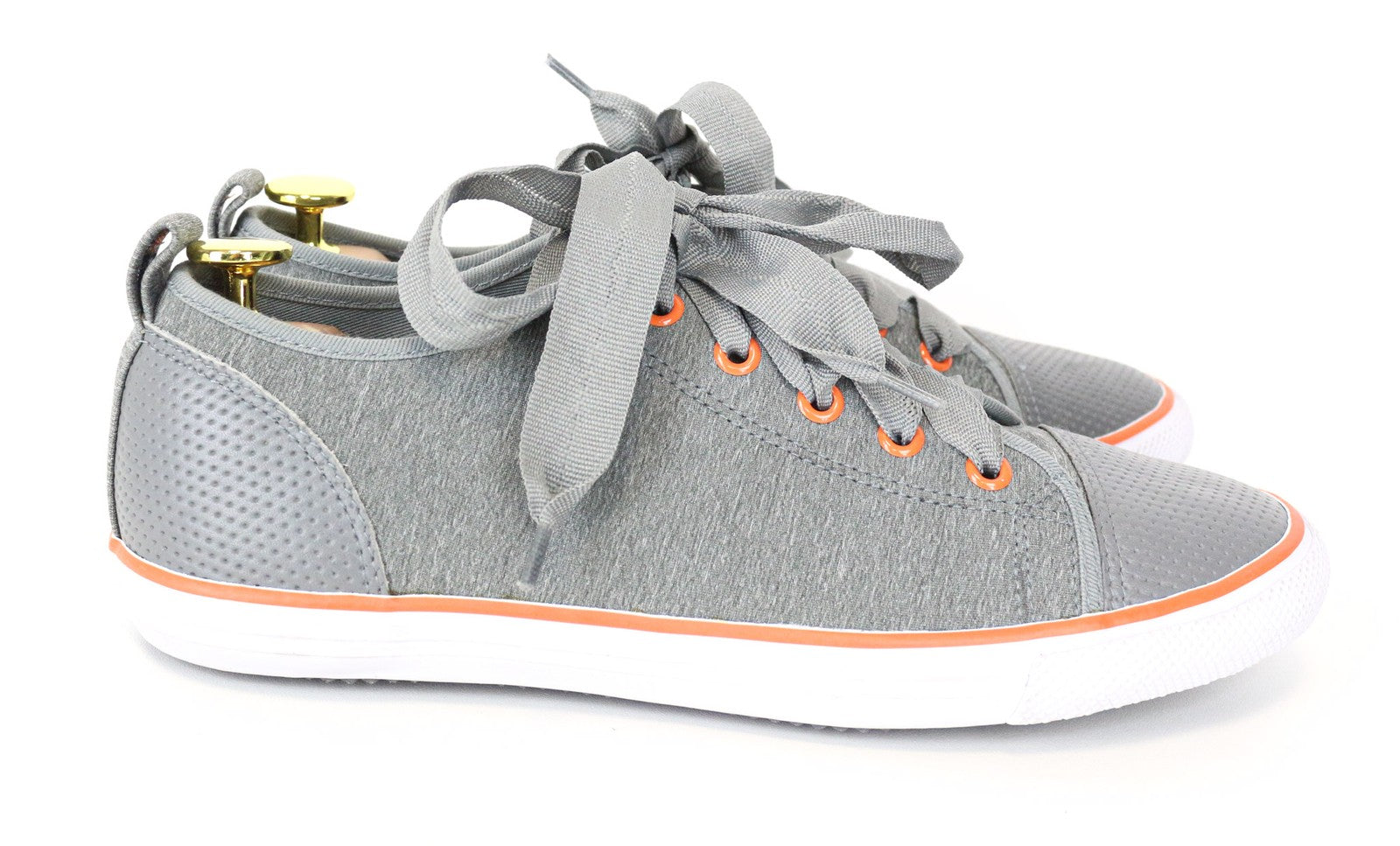 SWEATY BETTY Women's Sneakers UK6 Grey Cotton Lace-Up Low Top Trainers