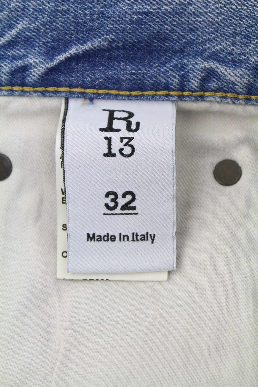 R13 Wayne Articulated Knee Women Jeans 32 Merrin Blue PF25 Pleat Relaxed RRP799