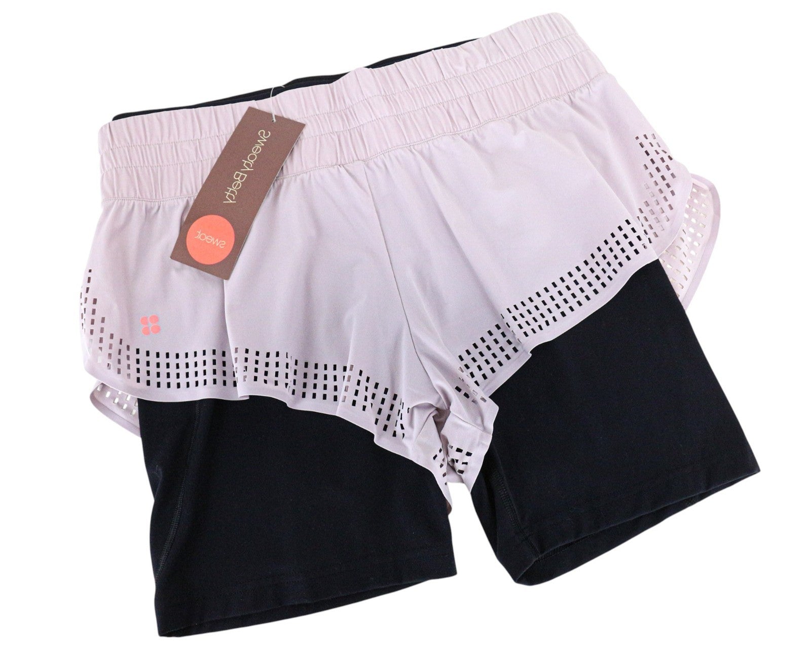 SWEATY BETTY Aerial Women's Shorts M Purple Stretch Dance 2in1 Lightweight