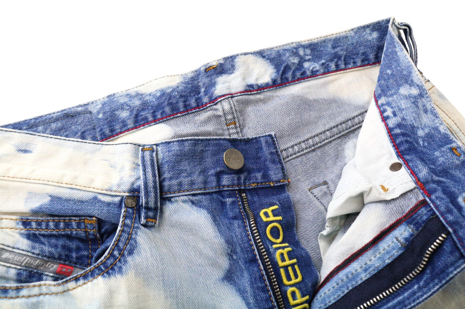 DIESEL D-Jifer-Z 084PN Men's Jeans W30 Slim Fit Blue Cotton Tapered Bleach