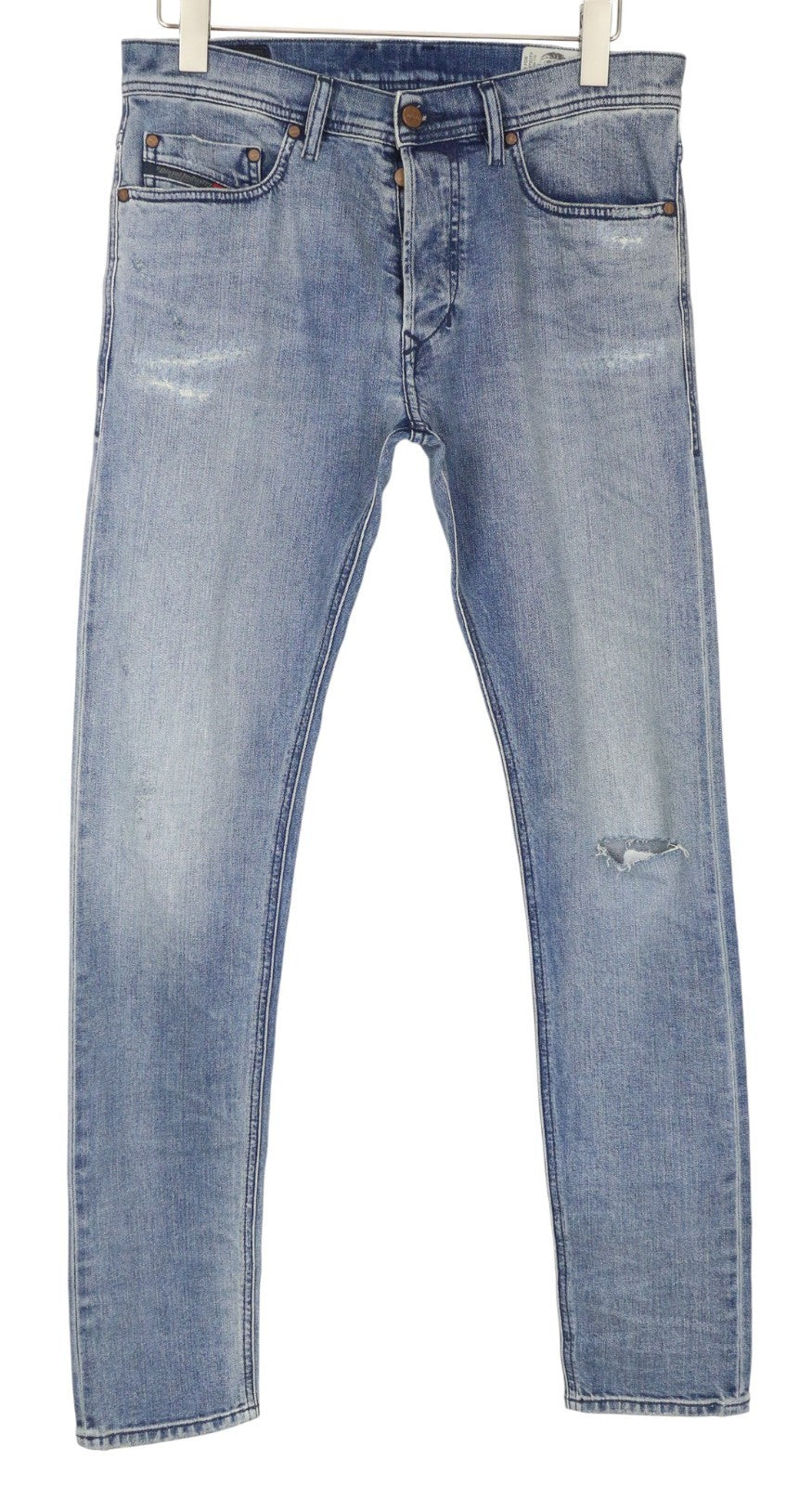 DIESEL Tepphar 084VI Men's Jeans W30 L32 Slim Carrot Fit Blue Washed Stretch