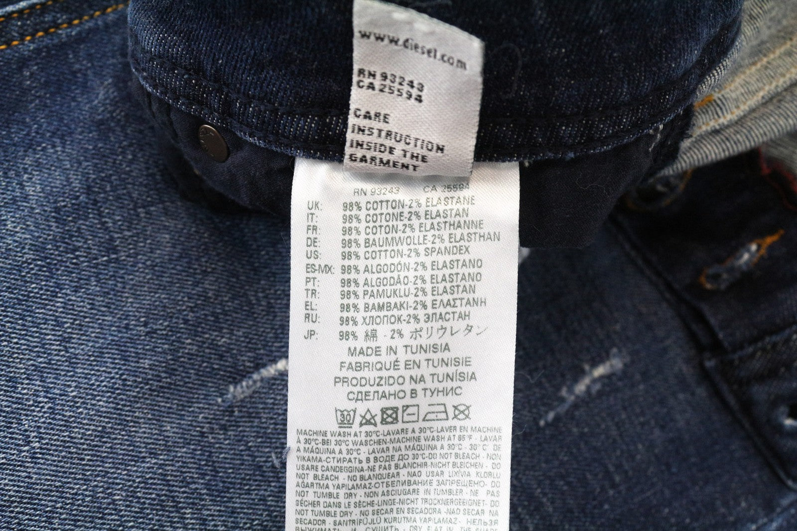 DIESEL Larkee-Beex 084QT Men's Jeans W28 L32 Regular Fit Blue Cotton Stretch