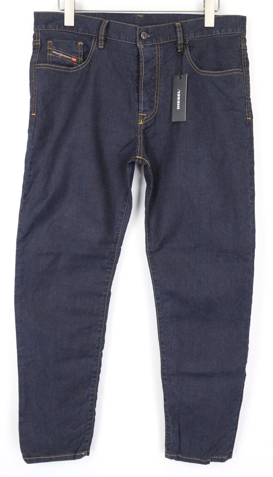 DIESEL Mharky 0078S Men's Jeans W34 Slim Fit Dark Blue 5-Pocket Cotton Casual