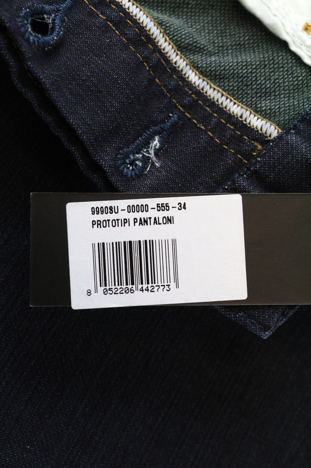 DIESEL Mharky 0078S Men's Jeans W34 Slim Fit Dark Blue 5-Pocket Cotton Casual