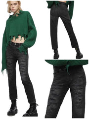 DIESEL Aryel 084XZ Women's Jeans W29 L30 Regular Fit Distressed Cotton Blend