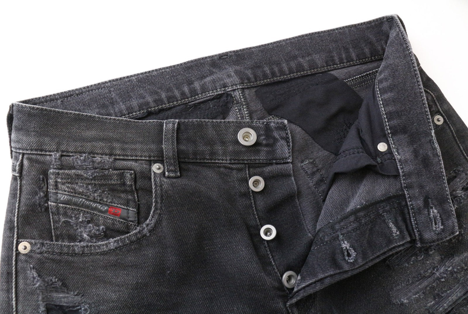 DIESEL Aryel 084XZ Women's Jeans W29 L30 Regular Fit Distressed Cotton Blend