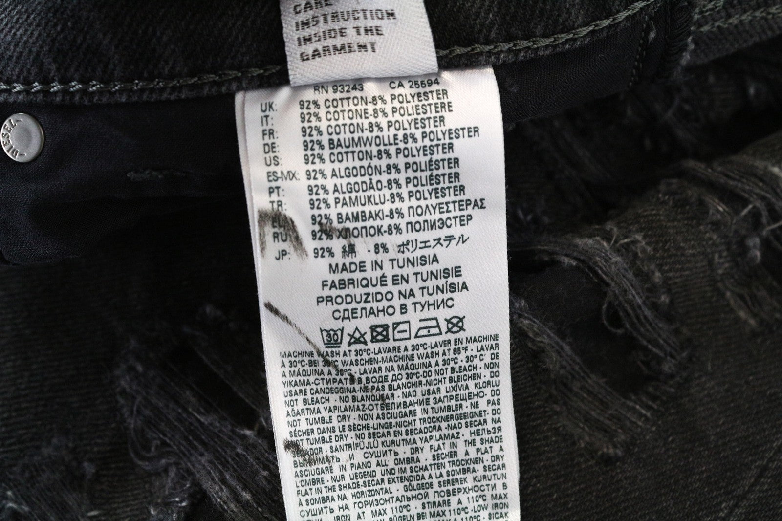 DIESEL Aryel 084XZ Women's Jeans W29 L30 Regular Fit Distressed Cotton Blend