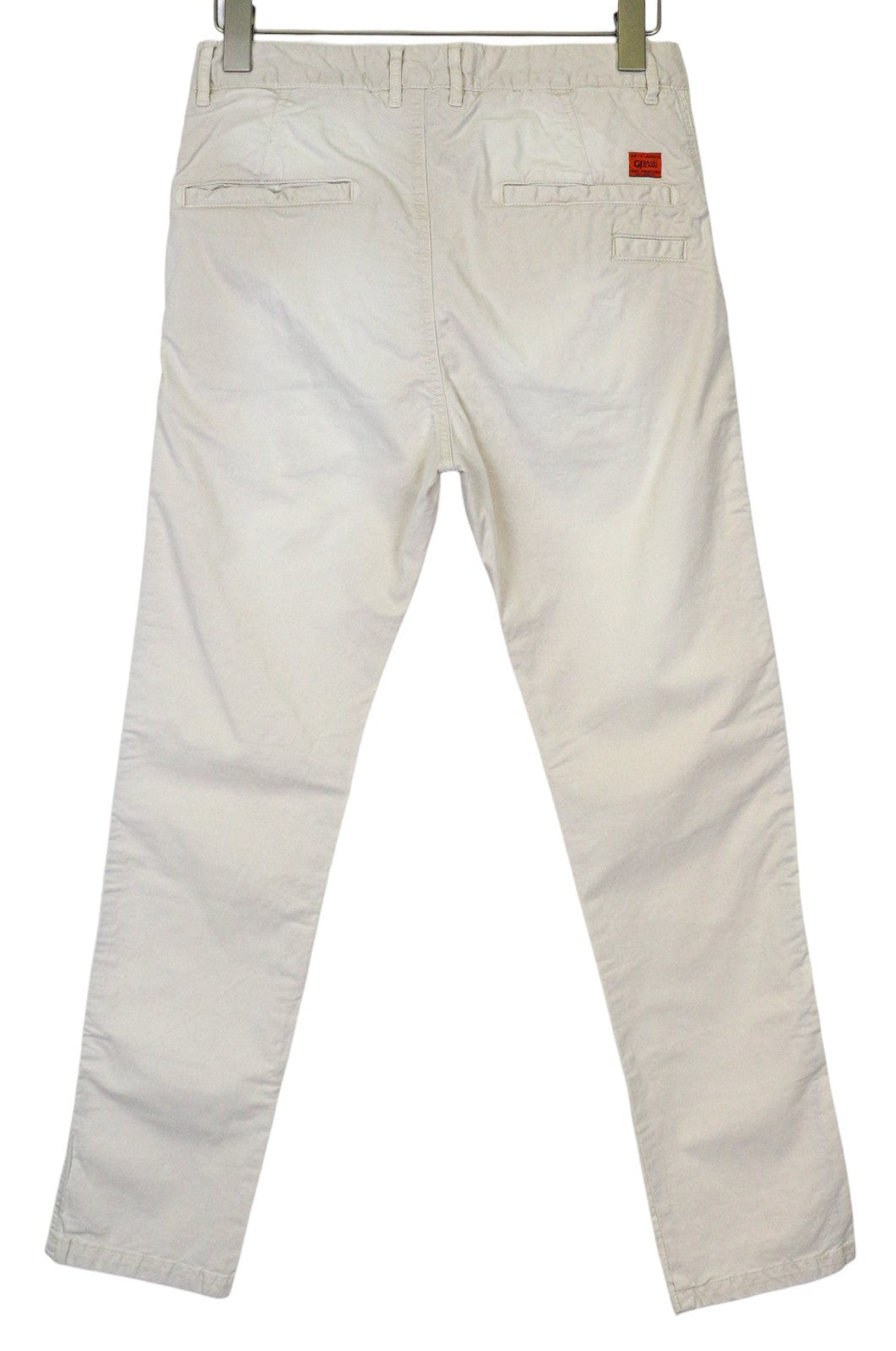 GAUDI JEANS Men's Trousers W28 Beige Cotton Blend Washed Button-Fly Style