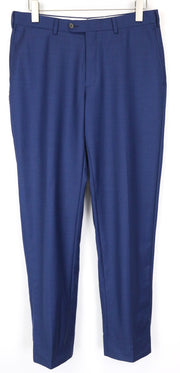SUITSUPPLY Brescia Men's Trousers UK40L Pleated Blue Wool Classic Lined Pants