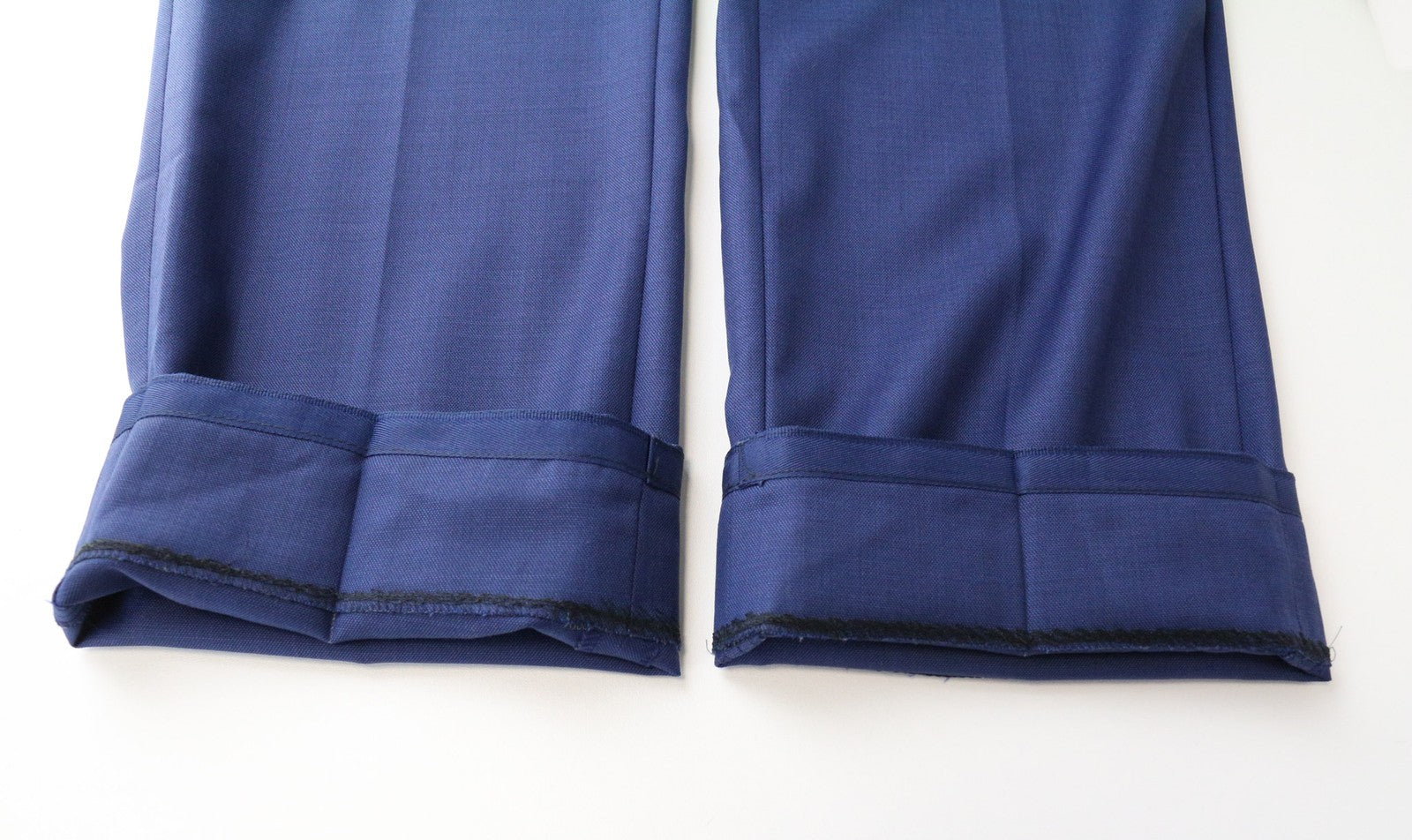 SUITSUPPLY Brescia Men's Trousers UK40L Pleated Blue Wool Classic Lined Pants