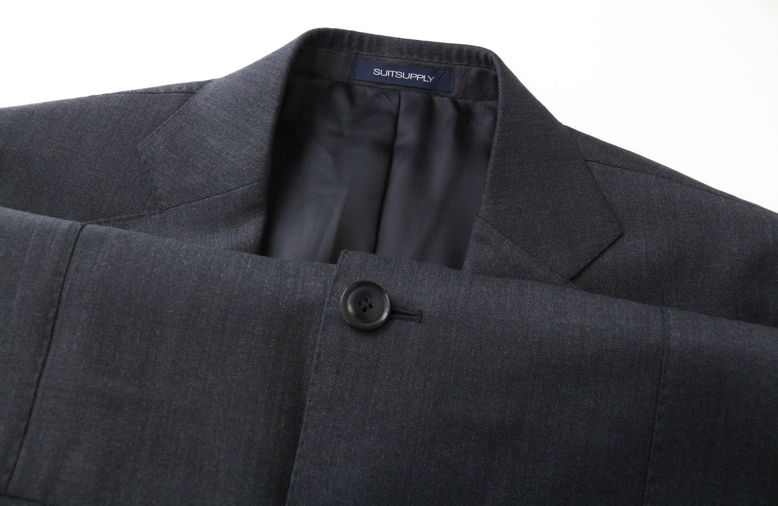 SUITSUPPLY Men's Blazer UK34 Dark Grey Pure Wool Single Breasted Classic