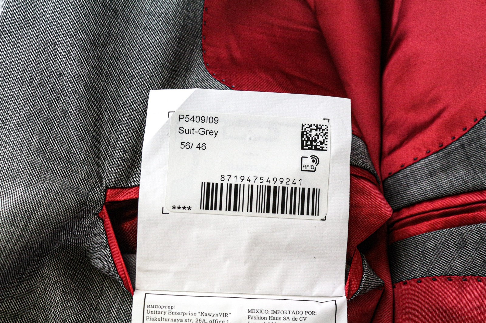 SUITSUPPLY Sienna Men's Blazer UK46R Grey Super 140's Wool Single Breasted