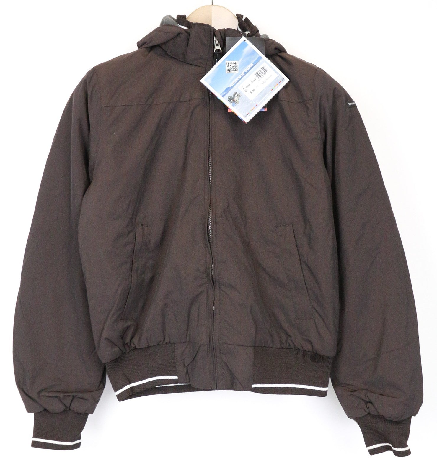 TUCANO URBANO WSP Lady Women's Jacket IT42 Brown Moto Hooded Waterproof Zip