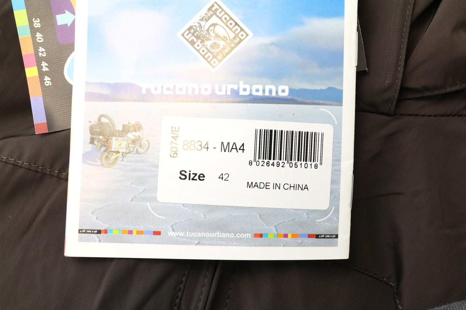 TUCANO URBANO WSP Lady Women's Jacket IT42 Brown Moto Hooded Waterproof Zip