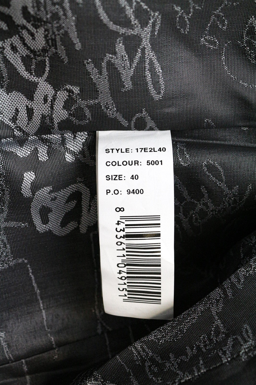 DESIGUAL Women's Coat IT40 Navy Checked Wool Cotton Blend Single Breasted