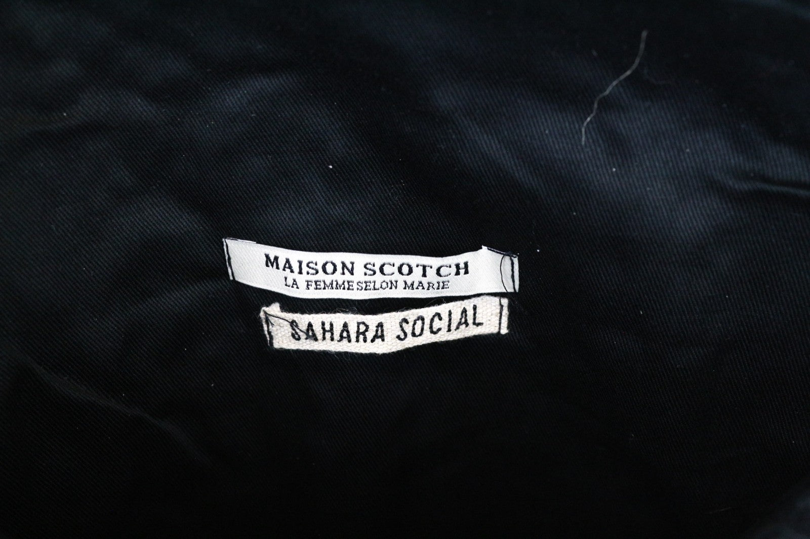 MAISON SCOTCH Women's Bag OS Brown Straw Braided Striped Summer Clutch Purse