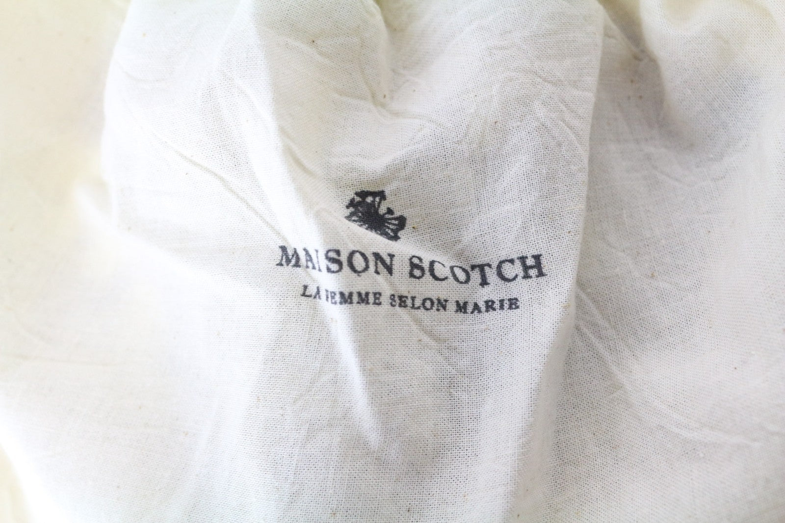 MAISON SCOTCH Women's Bikini Top XS/S Black Pattern Twisted Bandeau Swimwear