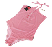 MAISON SCOTCH Women's One Piece Swimsuit S Red White Stripe Halter Swimwear