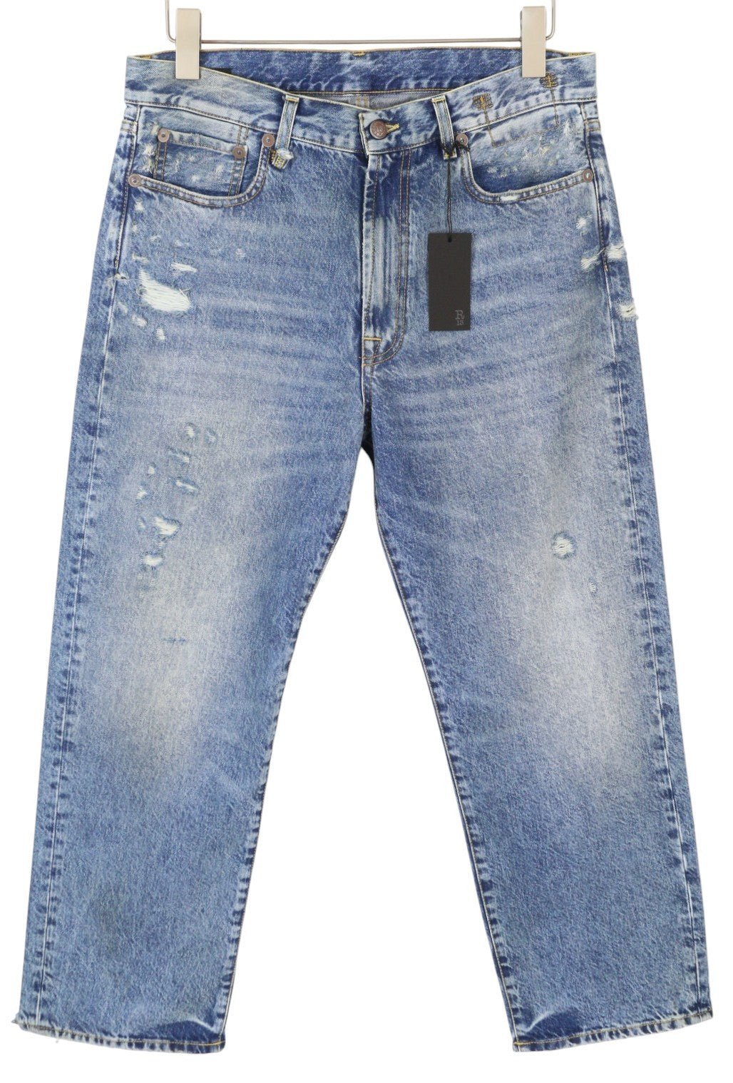 R13 Boyfriend Women Jeans 28 Bain W Rips Distress Cropped Faded PS25 RRP599