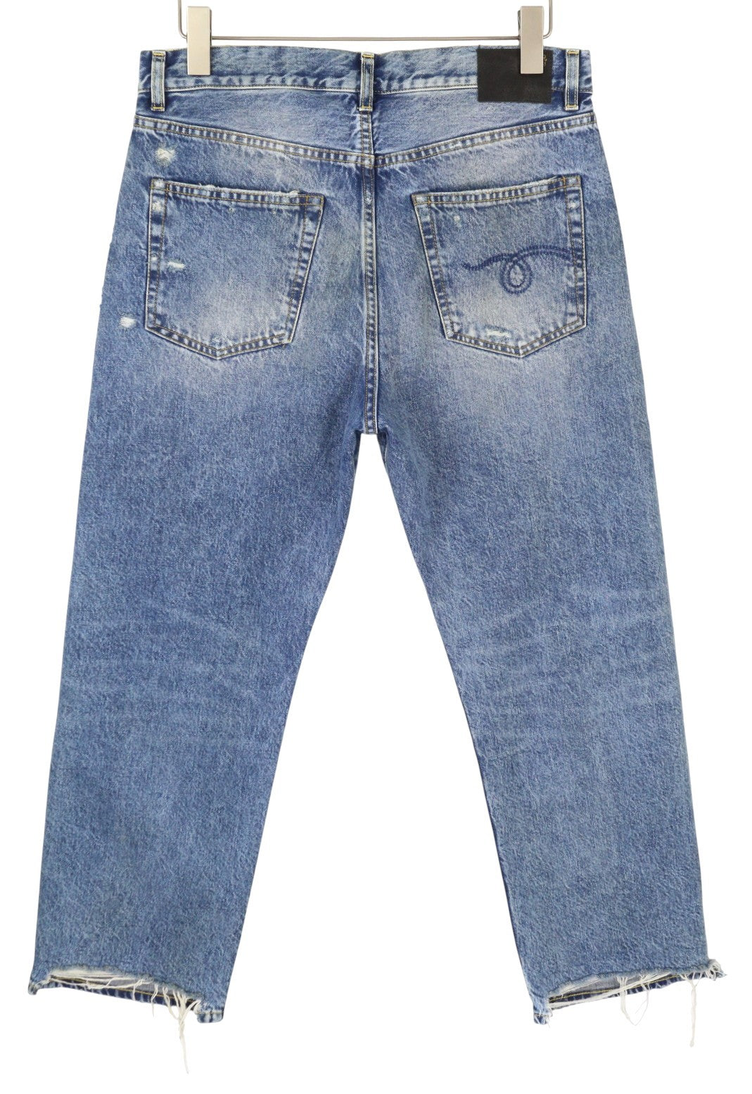 R13 Boyfriend Women Jeans 28 Bain W Rips Distress Cropped Faded PS25 RRP599