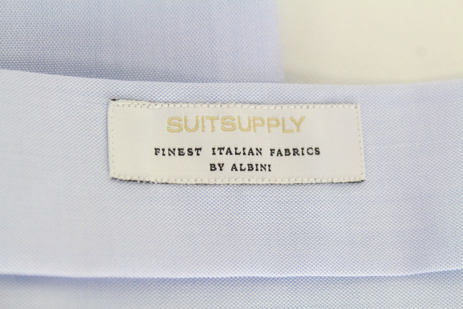 SUITSUPPLY Men's Formal Shirt 43/17 Blue Cotton Extra Slim Fit Classic Pure Slim