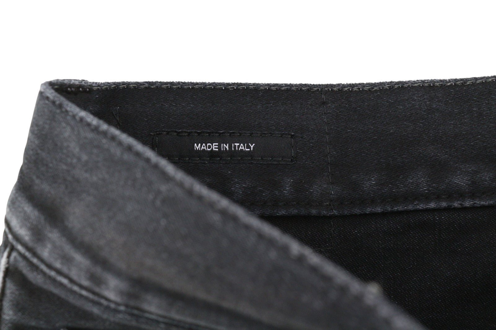 R13 X-BF Women Jeans 24 Black Garment Dyed Moleskin Faded Cropped Ankle FW25