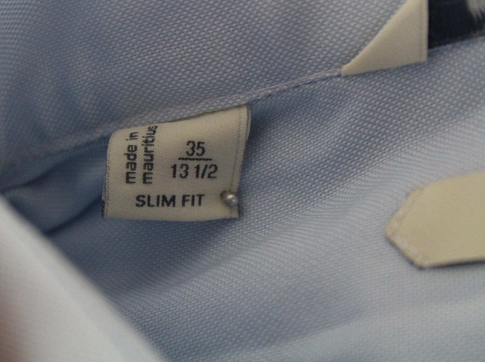 SUITSUPPLY Men's Formal Shirt 35/13.5 Slim Fit Blue Cotton Formal Classic Button