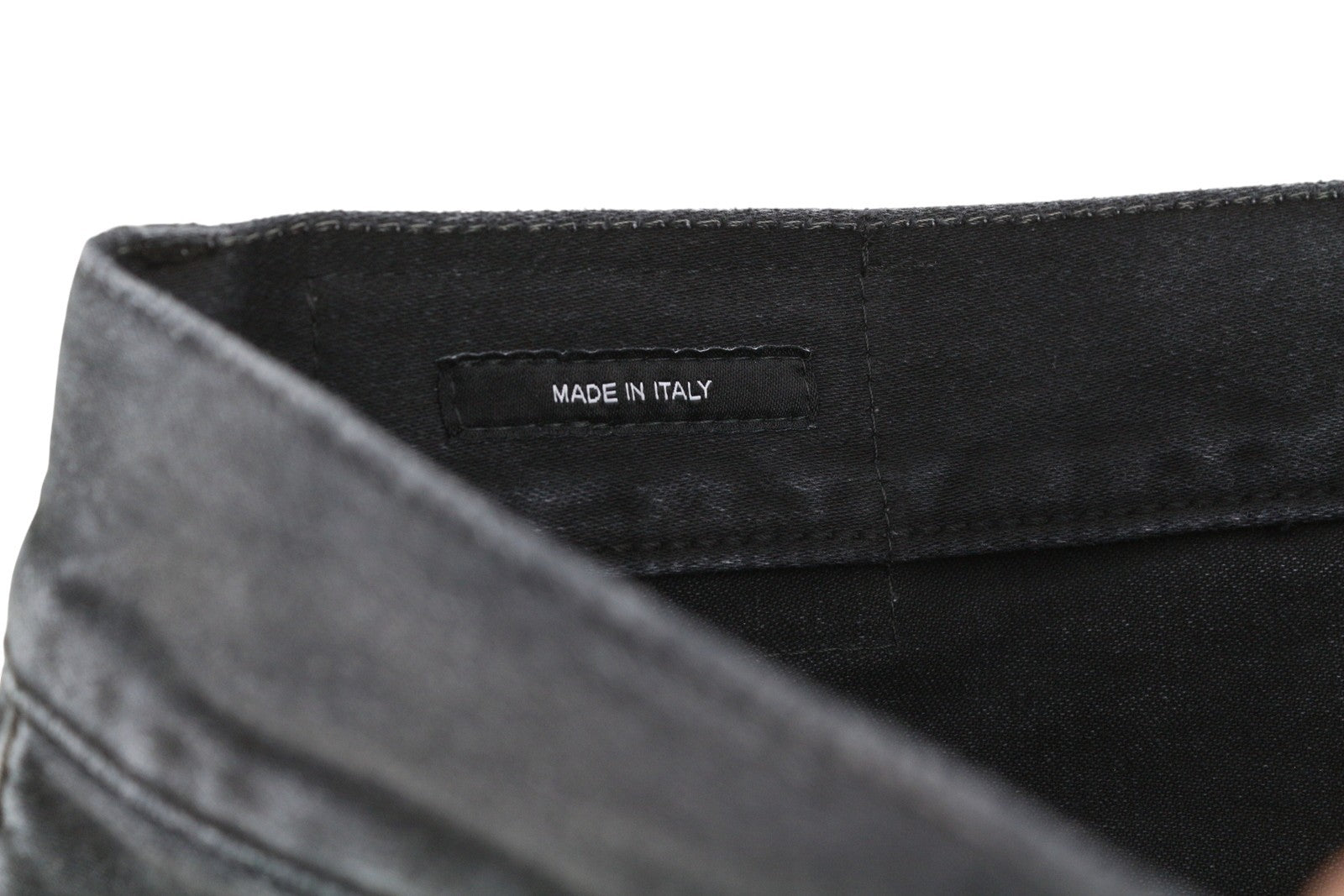 R13 X-BF Women Jeans 29 Black Garment Dyed Moleskin Faded Cropped Ankle FW25