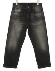 R13 Cuffed X-BF Women Jeans 28 Phantom Selvedge Black Limited Edition Faded FW25