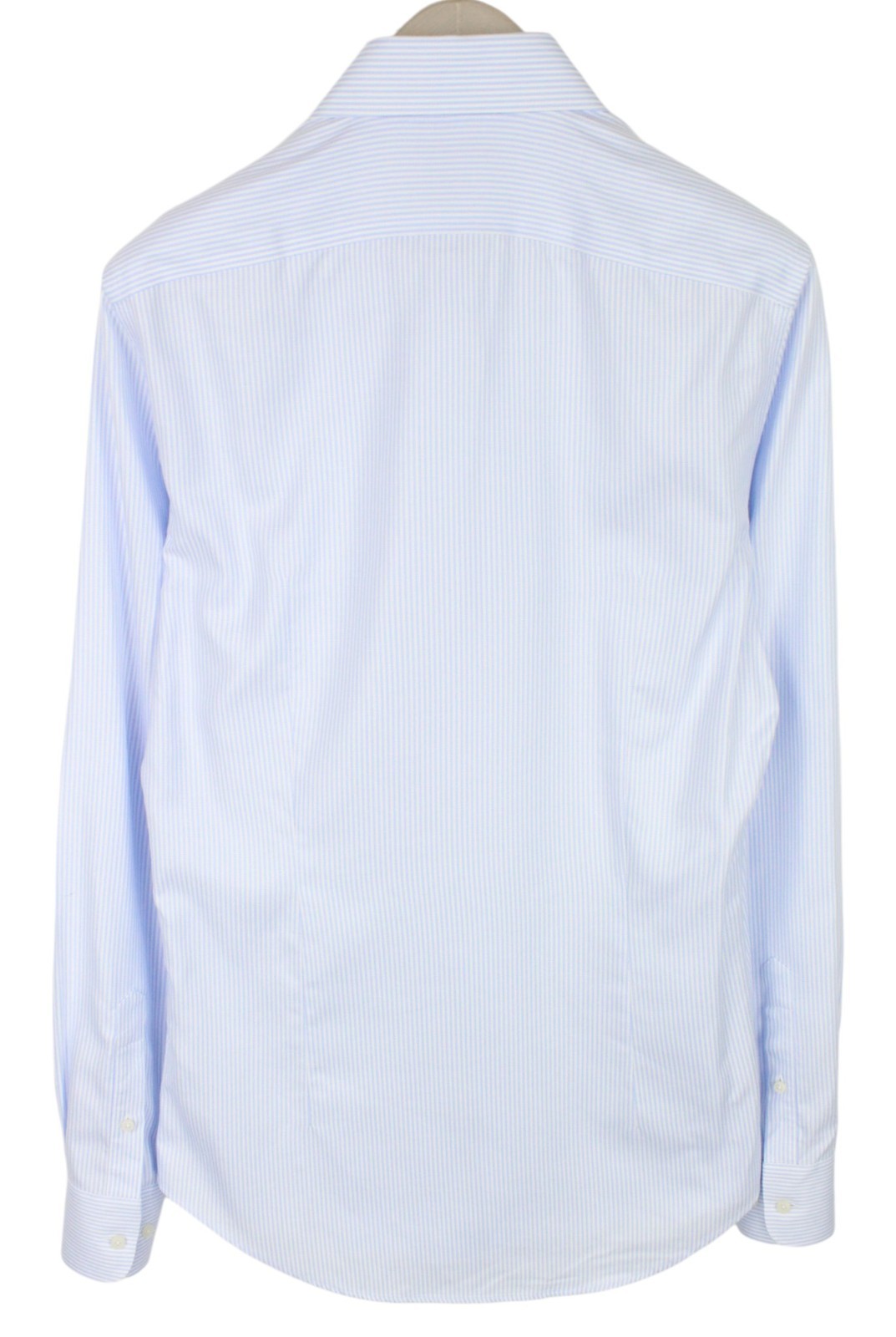 SUITSUPPLY Men's Formal Shirt 40L/15.75L Blue Striped Cotton Extra Slim Cutaway