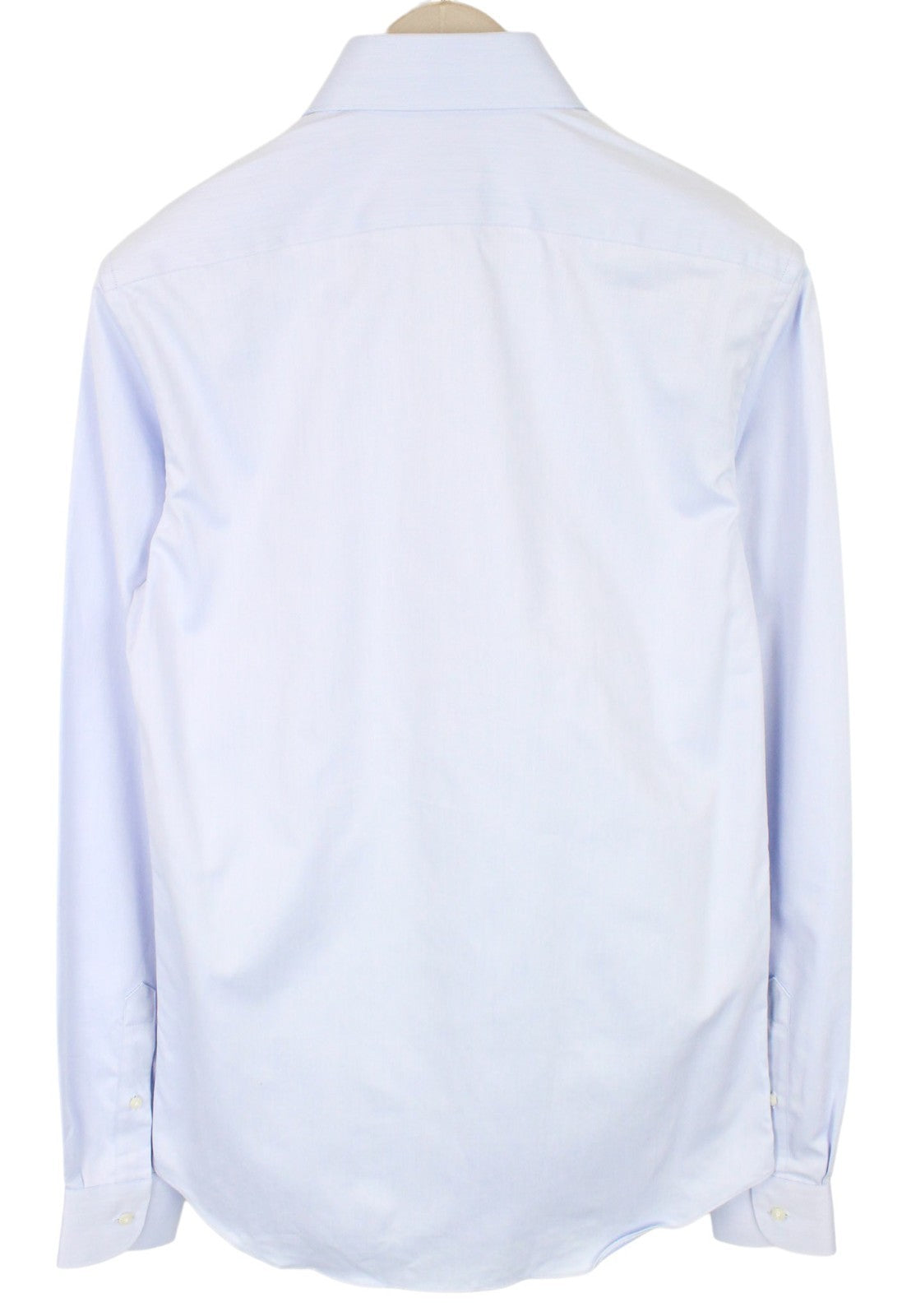 SUITSUPPLY Men's Formal Shirt 38L Light Blue Slim Fit Pure Cotton Twill Formal