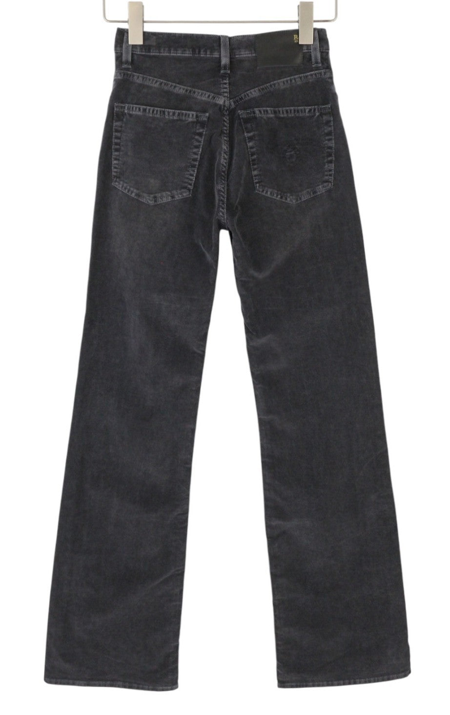 R13 Jane Women Trousers 24 Obsidian Stretch Cord Bootcut Leg Zip FW25 RRP699