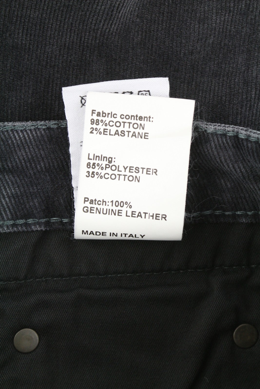 R13 Boy Straight Women Trousers 26 Obsidian Stretch Cord Cropped Faded FW25