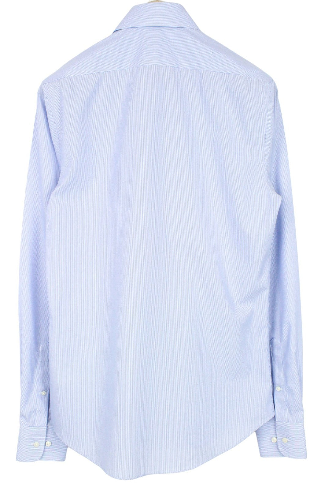 SUITSUPPLY Men's Formal Shirt 38.7/15L Blue Striped Cotton Extra Slim Fit Formal