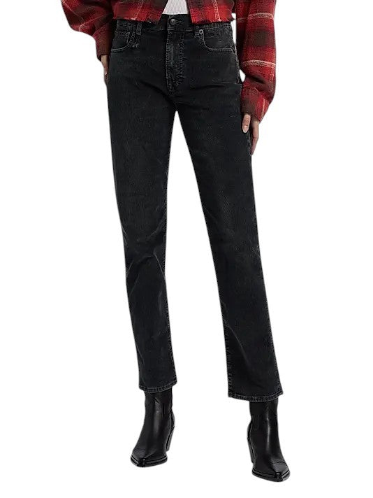 R13 Romeo Women Trousers 24 Obsidian Stretch Cord Straight Fit Zip FW25 RRP599