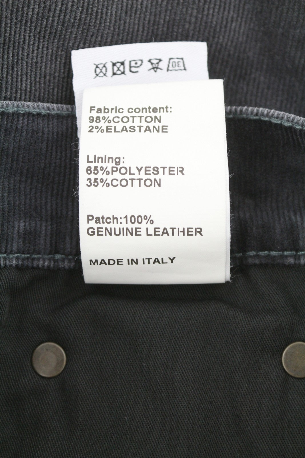 R13 Romeo Women Trousers 24 Obsidian Stretch Cord Straight Fit Zip FW25 RRP599